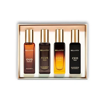 Bella Vita Luxury Perfume Gift Set For Men - 4 x 20ml
