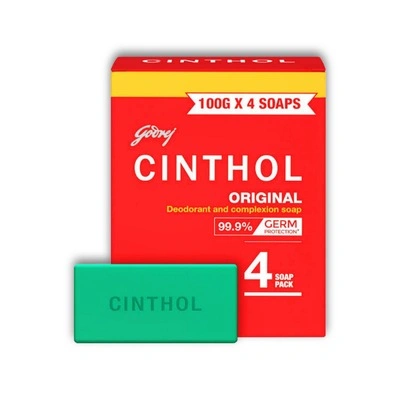 CINTHOL ORIGINAL PACK OF 4 SOAP 400G
