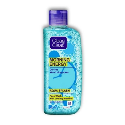 Clean & Clear Morning Energy Aqua Splash Face Wash, Blue, 100 ml