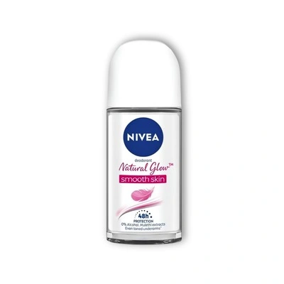 NIVEA Natural Glow Smooth Skin Deodorant Roll On for Women, 50ml