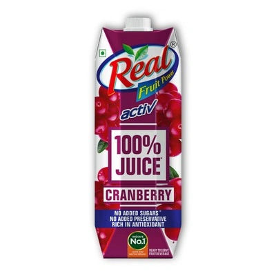 Real Active Cranberry Juice 1lt