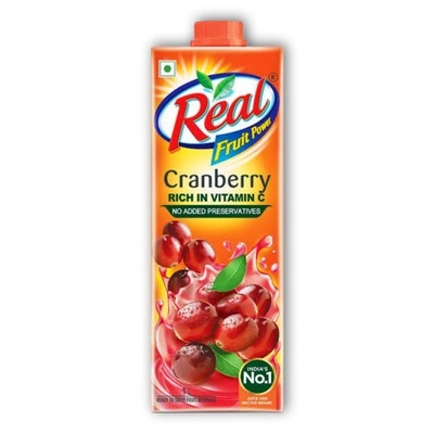 Real Fruit Power Cranberry Juice 1lt